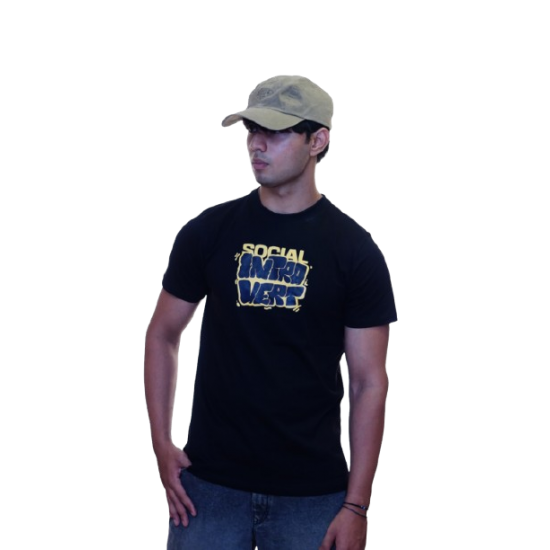 Black Oversized T-Shirt – “Social Introvert” Edition