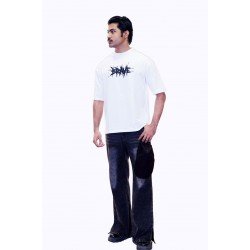 Brave White Oversized Streetwear T-Shirt