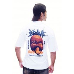 Brave White Oversized Streetwear T-Shirt